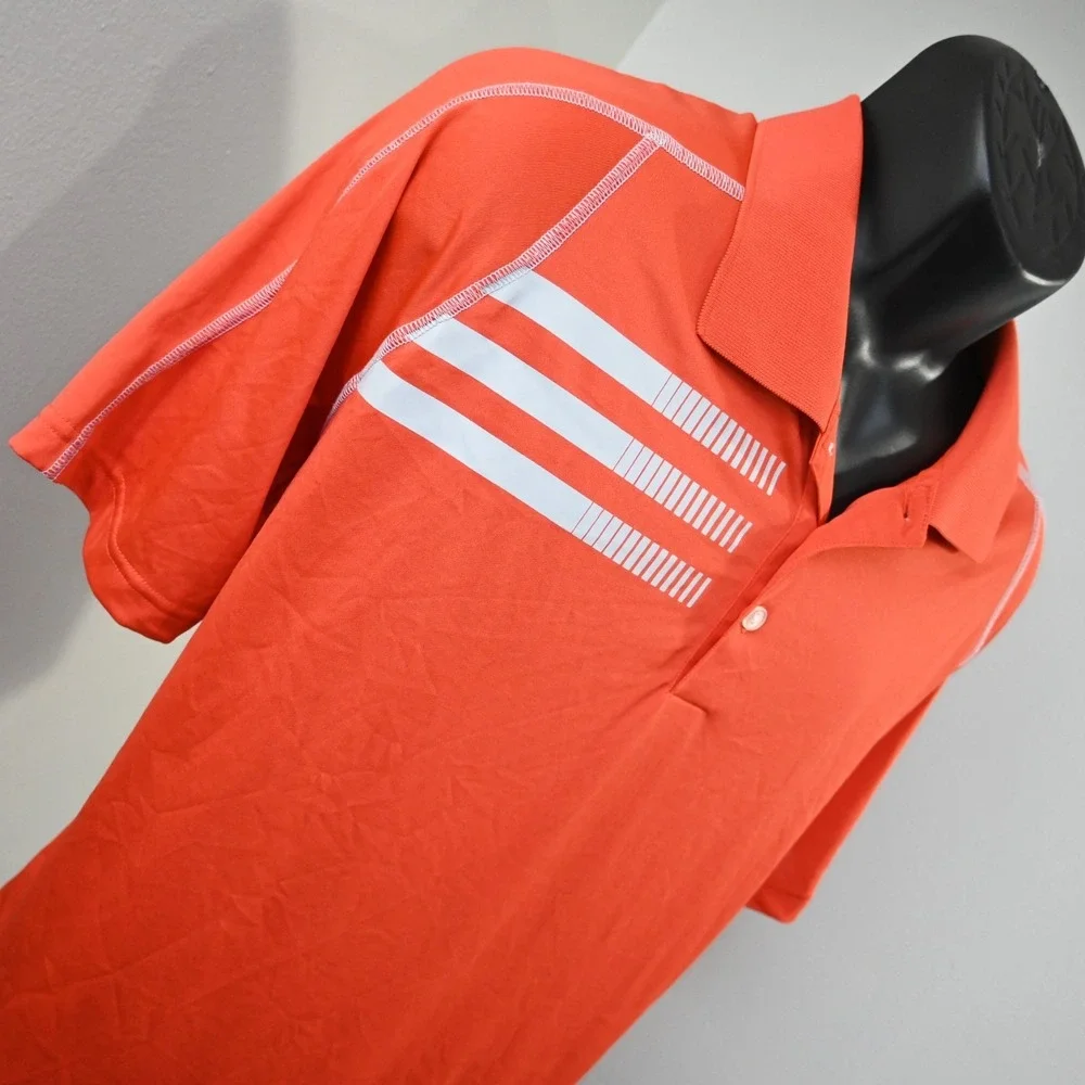 Adidas Golf Polo AdiZero Red‎ Performance Wicking Short Sleeve Mens Size XL